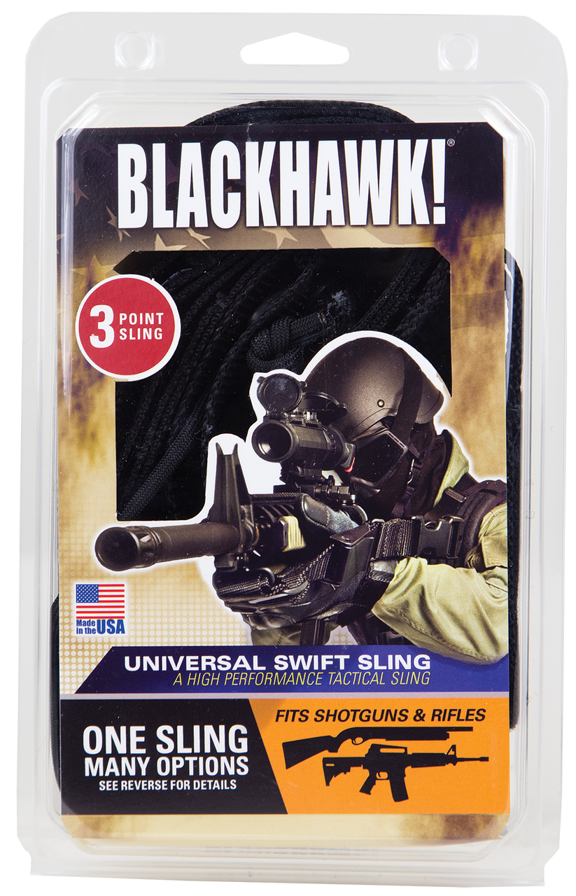Αμφιδέξιος Αορτήρας Όπλ. 3 Σημείων Universal Swift (Μαύρο) της Blackhawk - Image 3